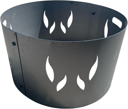 Fire Pit Spark Screen 39" – 2-Piece Heavy Duty Steel Mesh Cover with Handle – Rust Patina Finish – Outdoor Fire Bowl Spark Guard for Patio & Backyard Safety (39" Flame Guard)