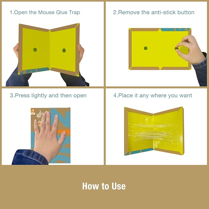 ZingZap Sticky Mouse Traps Glue Boards 13-PK, 3X Faster Catch with Built-in Hazelnut Scent, Extra-Heavy Fiber Glue Traps for Rats & Mice, Crawling Pests, 100% Biodegradable, Indoors Home & Commercial