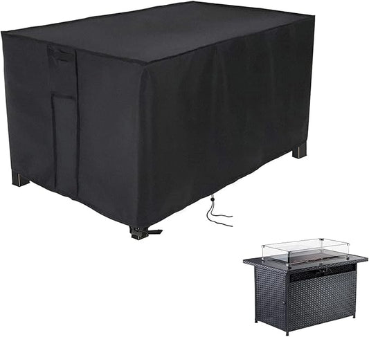 Rectangular Fire Pit Cover 43 inch,Propane Gas Fire Pit Table Cover,Outdoor Waterproof Firepit Table Cover - 43 X 28 X 27 Inch