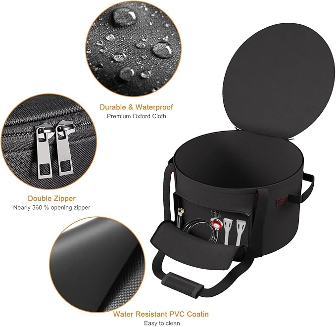 Outdoor Smokeless Carry Bag Fit Solo Stove Yukon Portable Fire Pit 27x17 Inches,Carry Case for Solo Stove Yukon 27 Inch Smokeless Fire Pit (Only Bag)