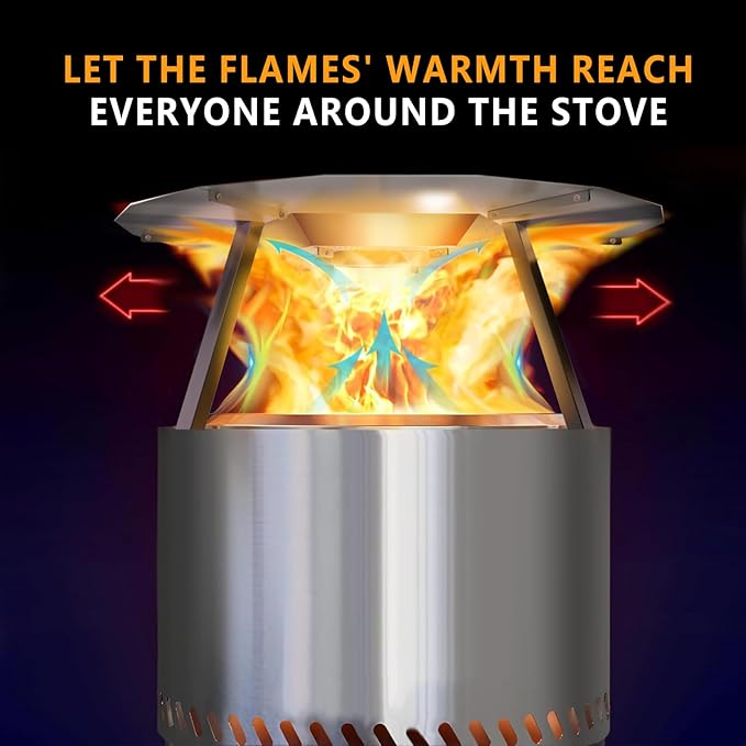 Heat Deflector for Solo Stove Ranger 1.0/2.0 and Other 15" Fire Pit - Accessory for Fire Pit, 304 Stainless Steel with 3 Legs Accessory.