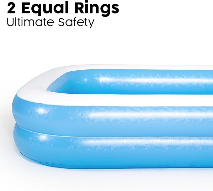 Bestway Toys Domestic Blue Rectangular Family Pool, 105.91 * 69.60 * 20.08