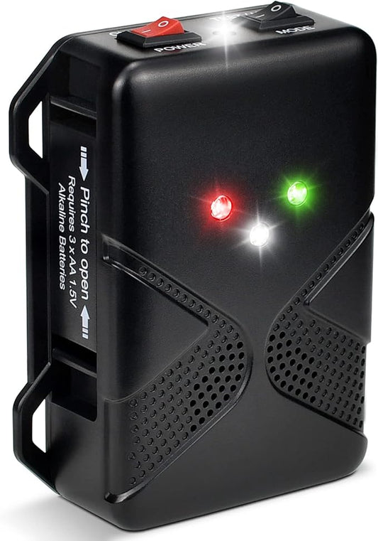 Rodent Repellent for Cars Battery Operated Ultrasonic Mice and Rat Deterrent with LED Flashlights, Wireless Under Hood Animal Repeller Pest Control Device for RV, Truck, and Vehicle Engine Protection