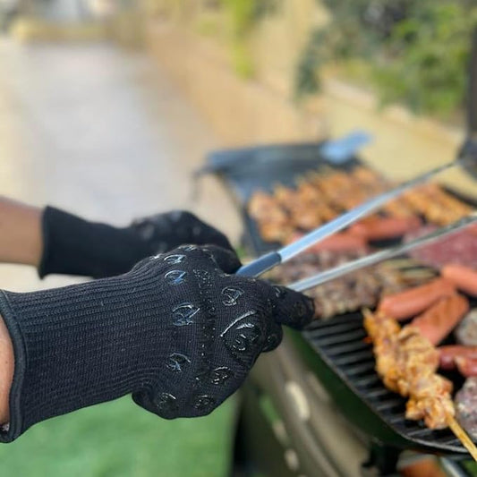Grill Armor Oven Gloves – 932°F Heat, Fire & Cut Resistant Mitts for BBQ, Grill, Cooking, Grilling, Baking, Smoker & Fire Pit