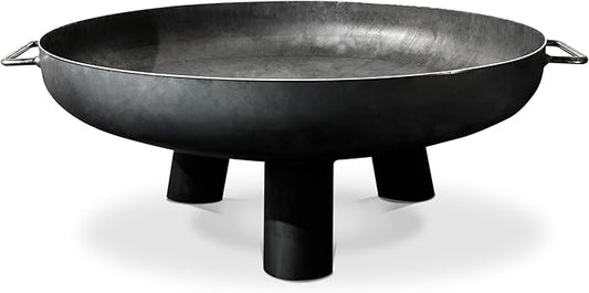 Fire Pit Yellowstone 31.5" Outdoor Fire Bowl, Steel Firepit for Patio, Backyard & Garden (31.5" Yellowstone)