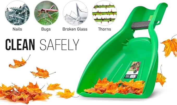 Leaf Collector, Leaf Scoops, Hand Rake for Leaf Picker Upper Gardening Hand Tools, Lawn Cleaning Garden Rake 6 Pairs Leaf Scoop, Green Plastic Leaf Grabber, by Superio