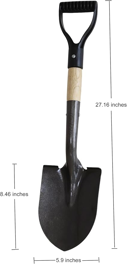Kylin Multi-Purpose Garden Spade Shovels Set for Digging and Transfer with Durable Hard Wood Heavy Duty Handle (5 Pack)