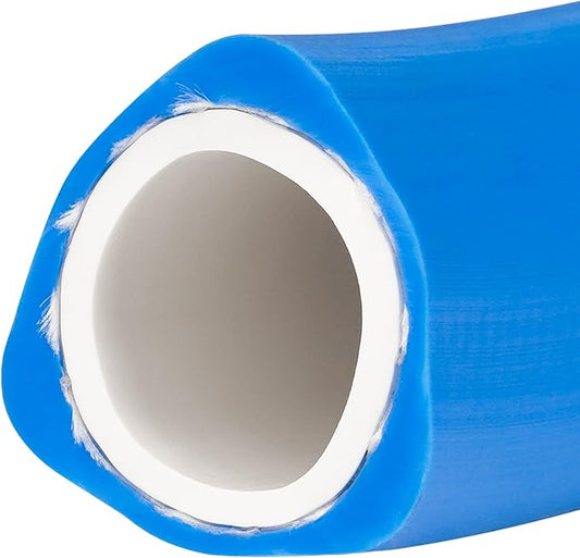 Fevone 75 ft Garden Hose, Triangular Prism Design for Zero Kinks, Heavy Duty, All Weather Flexible Hose with 3/4" Aluminum Fittings, Leak-Free