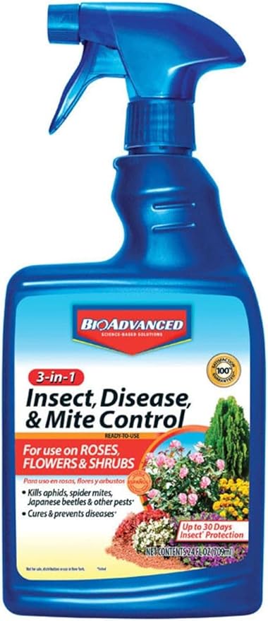 BioAdvanced 3-In-1 Insect, Disease and Mite Control, Fungicide, Ready-to-Use, 24 oz