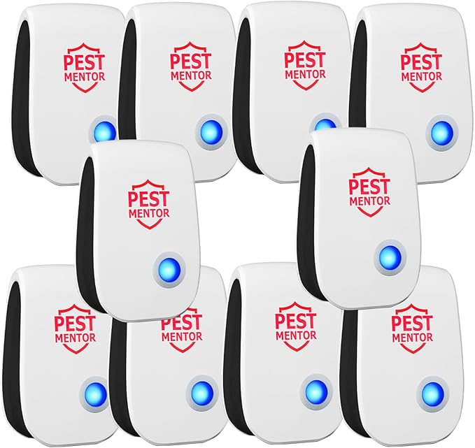 Ultrasonic Mouse Repellent 10 Pack Pest Control Repeller, Mice Repellent Indoor for Spider Bug Roach Ant Fly Rat Mice Insect Deterrent Pest Control Plug in