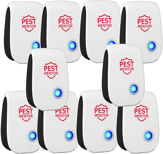 Ultrasonic Mouse Repellent 10 Pack Pest Control Repeller, Mice Repellent Indoor for Spider Bug Roach Ant Fly Rat Mice Insect Deterrent Pest Control Plug in