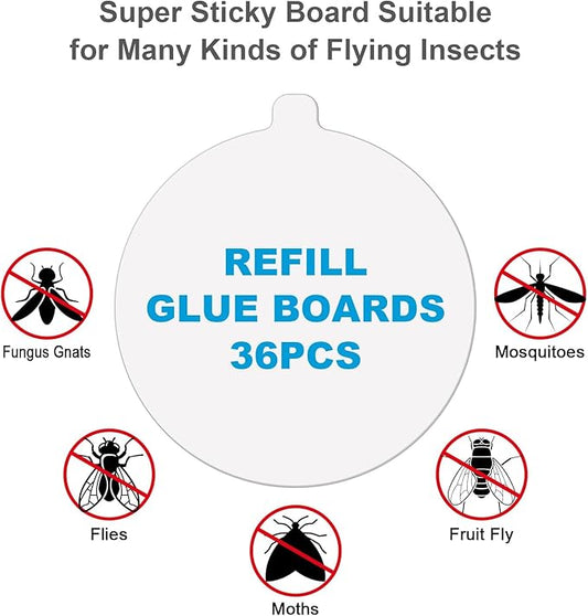 4.3-inch Katchy Replacement Rubber Plate, Indoor Rubber Plate Filled with Sticky Card Suitable for Indoor Insect, Fly, and Mosquito Trap, Insect Trap, and Mosquito Lamp