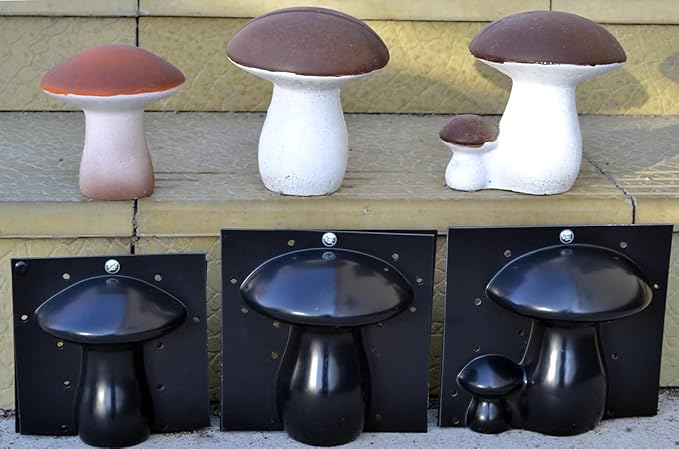 SvitMolds Concrete Mold DIY 3D Mushrooms Statue Decor Garden Decoration Home Decor, Yard, Fairy Garden - Lawn Ornament Ornament