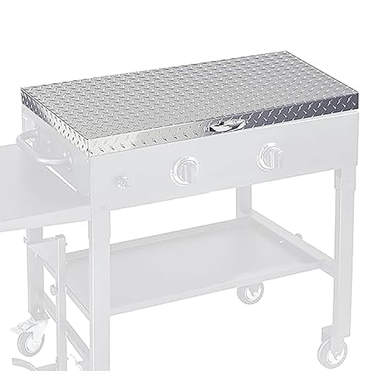 Flybold Blackstone Griddle Cover 36 inch - Waterproof Diamond Plated Design - Aluminum Hard Top Lid - Stainless Steel Handle - Fits Blackstone 36" Grill - Ideal for BBQ, Camping Griddle Accessories
