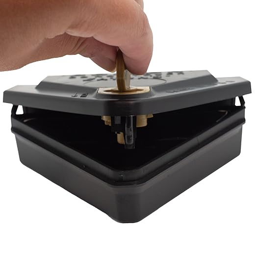 Gold Key Mouse Depot Plastic Tamper-Resistant Mini Bait Station with Clear Window – Indoor & Outdoor Mouse Size Rodent Control