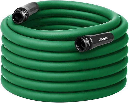 Flexzilla Colors Garden Hose 5/8 in. x 75 ft., Lightweight All-Weather Water Hose, Durable and Flexible, Leak-Free Connections, Forest Green