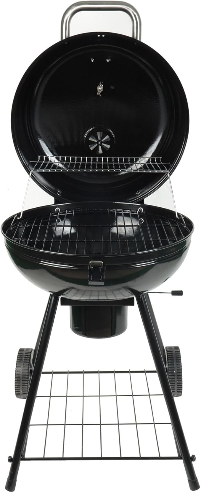 Grill Boss Charcoal Kettle Grill with Large 22-Inch Cooking Area - Includes Warming Rack, Bottom Storage Shelf, Ash Catcher & Wheels for Outdoor BBQ, Tailgating, Camping & Backyard Grilling