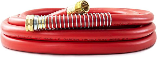 5/8" Garden Hose 20ft, -40℉ To 190℉ Hot/Cold, Heavy Duty,Flexible, 300psi Working, 1000psi Burst, 3/4" Brass Fittings with Hose Protector Coil Spring for Outdoor,Yard, Farm