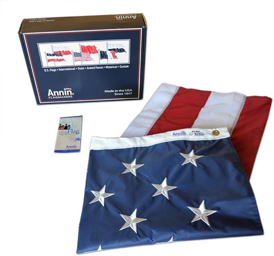 Annin Flagmakers (2300) SolarGuard Nyl-Glo American Flag, Made in USA, 6 x 10 Feet, Nylon