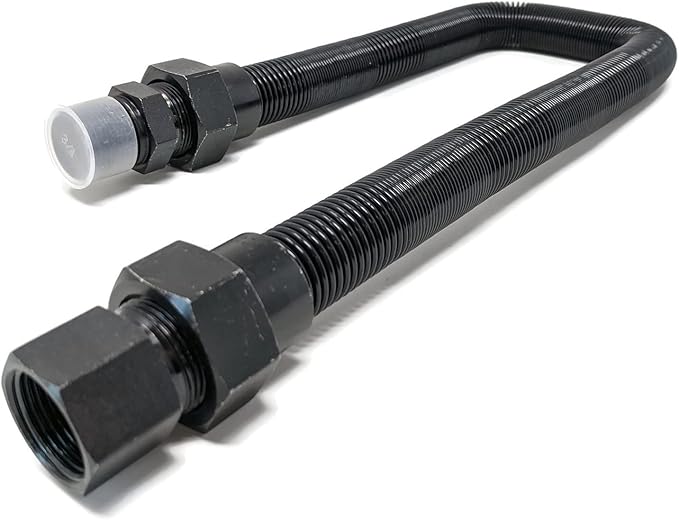 Midwest Hearth 3/4" Whistle Free Gas Flex Line for Fire Pit - Black (36" Long)