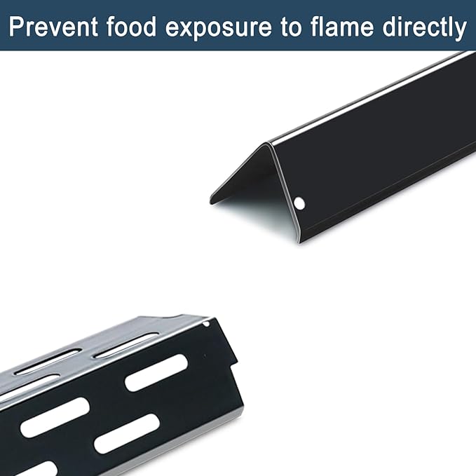 Grieptra Flavorizer Bars and Heat Deflectors for Weber Genesis II 300/LX 300, GS4 Genesis ii E-310 ii E-315 ii E/S335 ii se-335 Grill (Porcelain Steel, 66032 * 5+ES/410 * 3)