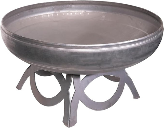 Liberty Fire Pit – Ohio Flame Wood Burning Outdoor Fire Pit - 36" Diameter with Curved Base (Made in USA)