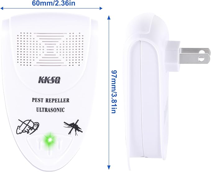 2 PCS 2025 Upgraded Ultrasonic Pest Repeller Indoor Plug in, 1300 Sq.Ft Coverage, Pest Control for Roach,Rodent,Mouse,Bugs,Mosquito,Mice,Spider, for Home Office Warehouse Use (White)