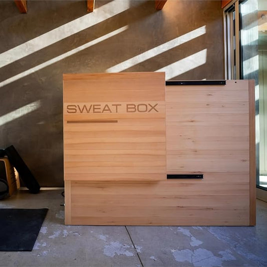 Sweatbox Sauna – Compact Infrared & Red Light Home Sauna | 110V Standard Oulet Plug-In No Electrician Needed| Personal Detox & Recovery Cabin for Wellness, Relaxation & Muscle Recovery | By Eu4ric