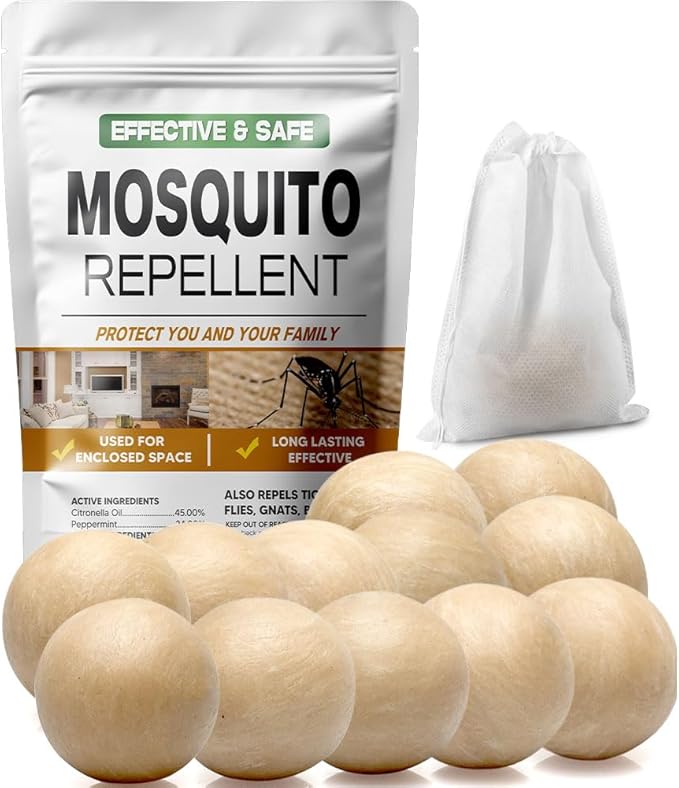 Mosquito Repellent Outdoor Patio, Mosquitoes Deterrent for Yard, Mosquito Repellent Ball, Indoor Mosquito Control, Keep Mosquito Away, Repellant Mosquito for Room-12P