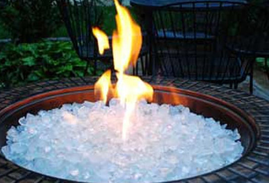 AZ Patio Firepit Recycled Glass, 20 lb, Ice