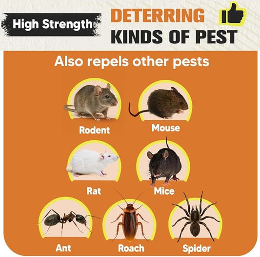 Pest Control, Mouse Repellent Indoor, Rodent Repellent Indoor/Outdoor, Mice Repellent Indoor, Natural Rat Repellent for House, Keep Mice, Roach, Ant and Spider Away from Home, Mouse Deterrents- 12P