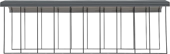 Arrow Carports Galvanized Steel Carport, RV Metal Carport Kit, 14' x 47' x 14', Charcoal