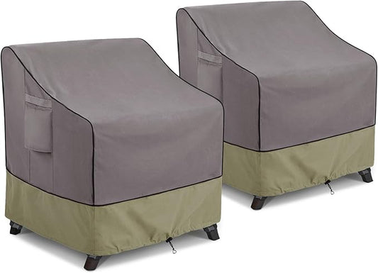 KylinLucky Outdoor Chair Covers Waterproof 29W x 30D x 36H inches 2pack,Heavy Duty Patio Furniture Cover for Outside Grey