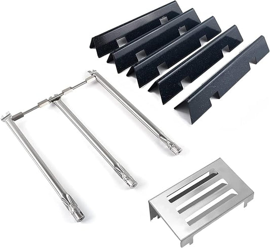 7636 15.3'' Porcelain-Enameled Flavorizer Bars,69787 Burner Tube,67060 Heat Deflector Replacement Parts Repair Kit for Weber Spirit II 300 Series(with Up Front Control),Model Years 2017 and Newer
