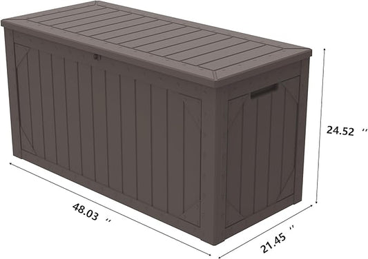 Deck Box for Patio (Brown, 102GAL)
