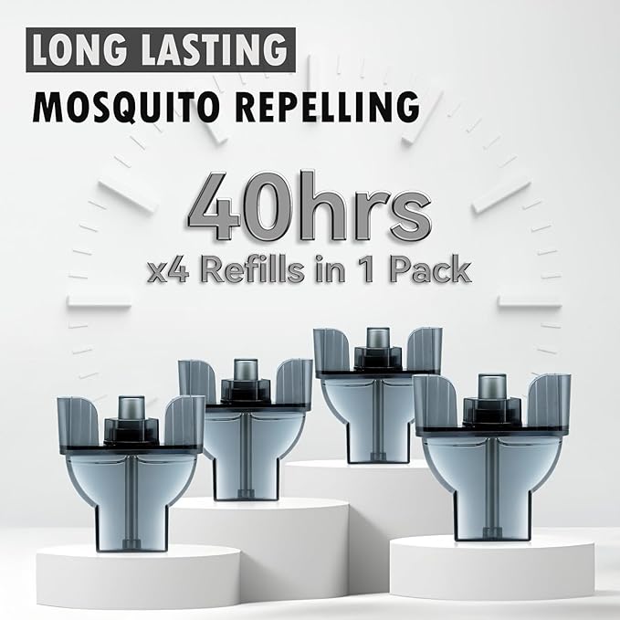 Mosquito Repellent for Home, 4 Pack Ideal for Bedroom Kitchen and Garden Use, Advanced Cartridges Compatible with E-Series Refills 4Pcs Provide 20 Foot Protection Zone Outdoor