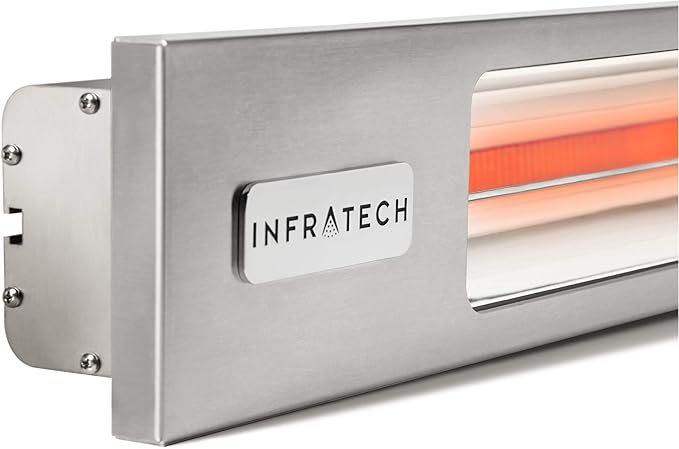 Infratech SL Series Slimline Single Element Anodized Aluminum 63.5" 3000W Silver Bronze Outdoor Heater