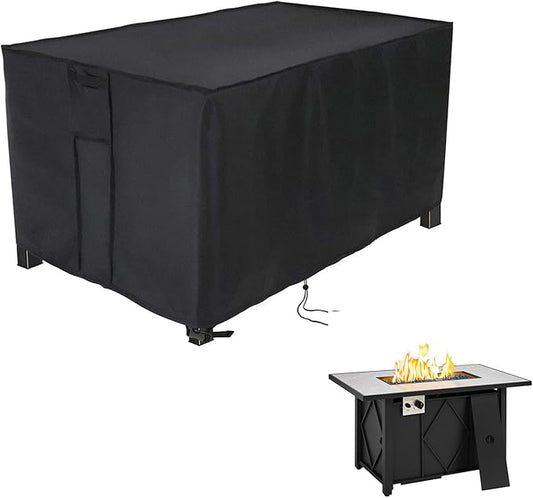 Rectangular Fire Pit Cover 43 inch, Propane Gas Fire Pit Table Cover,Outdoor Waterproof Firepit Table Cover - 43 X 22 X 25 Inch