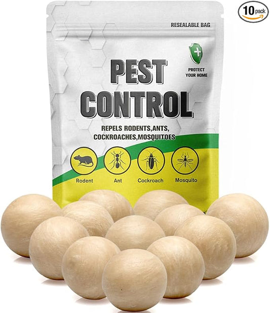 Pest Control, Mice Repellent Indoor, Rat Repellent, Mouse Repellent Outdoor, Long-Lasting Rodent Repellent Indoor, Repel Mice, Mouse, Rats, Ants, Roaches, Spiders, Moths & Other Pests-10P