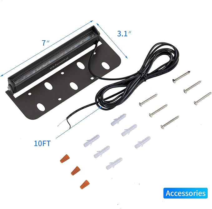 8-Packs 3W 7 Inch LED Hardscape Paver Lighting,12V AC/DC Low Voltage Retaining Wall Lights,LED Landscape Lighting,2700K Soft White Outdoor Step Light,50,000 Hours Lifespan