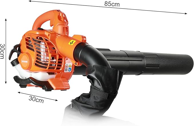 Lefitap Gas Leaf Blower - Blowing & Suction, 2 in 1 Light Handheld Leaf Blower 26CC 424 CFM 2-Cycle - with Straight and Curved Blow Pipe, Powerful Gas Powered Snow Blowers for Lawn Care