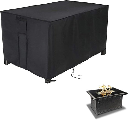 Fire Pit Cover Rectangular 44 Inch,Propane Gas Fire Pit Table Cover,Outdoor Waterproof Firepit Table Cover - 44 X 32 X 23 Inch