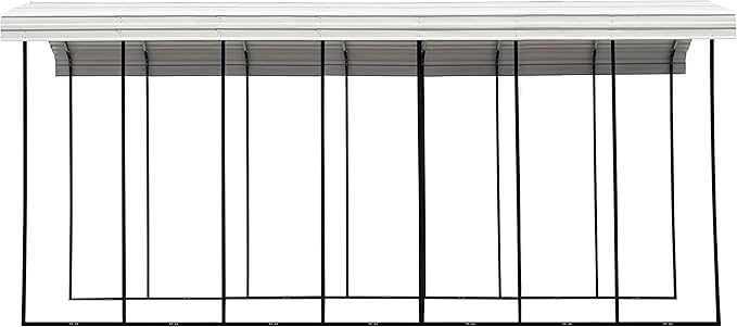 Arrow Carports Galvanized Steel Carport, RV Metal Carport Kit, 14' x 33' x 14', Eggshell