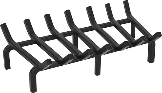 Fireplace Log Grate, Heavy Duty Solid Steel Wood Rack Stove Firewood Holder for Indoor Hearth Outdoor Fire Pit Chimney Hearth Kindling Tool (24 inch)
