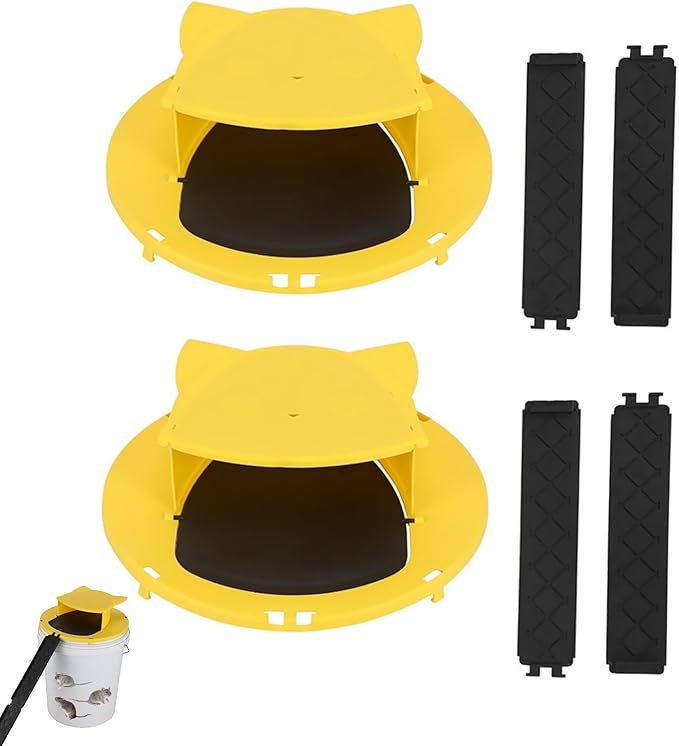 Mouse Trap Bucket with Auto-Reset Lid,Mouse Rat Trap Bucket Lid for Humane Rodent Control,5-Gallon Bucket Compatible