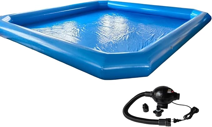 26.2x26.2x2ft Commercial Large Inflatable Pool Blow Up Swim Pools Swimming Lounge Pools with One Blower for Commercial Outdoor Summer