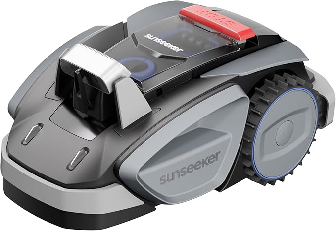 Sunseeker V3 Wireless Robot Lawn Mower 0.15 Acre/ 6,400 Sq. Ft, One-Click Mowing Automatic Lawn Mower, Vision AI Smart Obstacle Avoidance, 42% Slopes, Low Noise, Multi-Zone Navigation, App Control, In