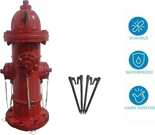 SHGYIBRISK Fire Hydrant for Dogs to Pee On: Dog Fire Hydrant Pee Post Outdoor-17.5" Training Post Statue for Yard Garden (Red-Big)