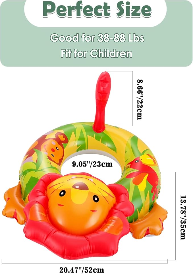HeySplash Pool Floats Kids, Inflatable Swimming Ring Swim Tube Floaties, Summer Water Fun Beach Party Swimming Pool Toys for Kids Children Water Activities