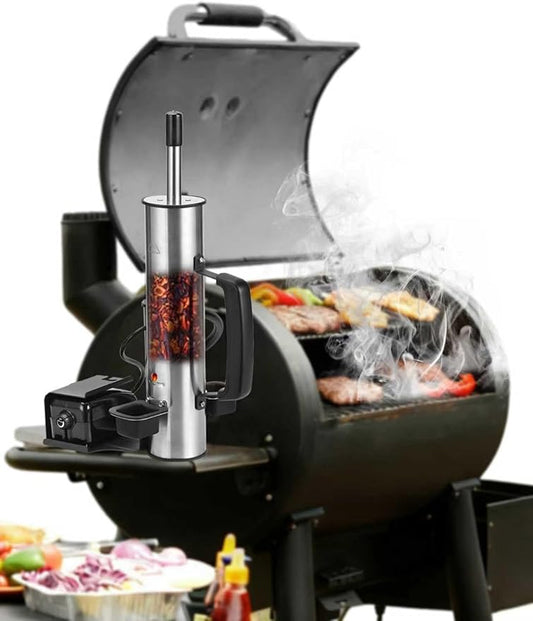 2025 Advanced Cold Smoke Generator, Tube for Pellet Smoker Upgrade, Smoker Attachment for Gas Grilling, Portable Cordless Electric, Hot or Cold Smoking: Fits Weber, Traeger, Pit Boss, East Oak ect...